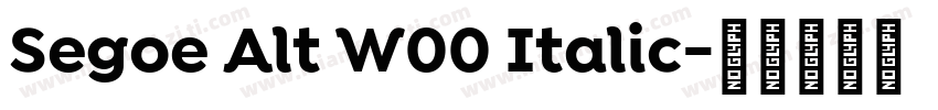 Segoe Alt W00 Italic字体转换